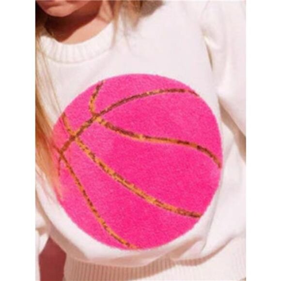 Basketball Round Neck Long Sleeve Sweatshirt - Picture 4 of 8